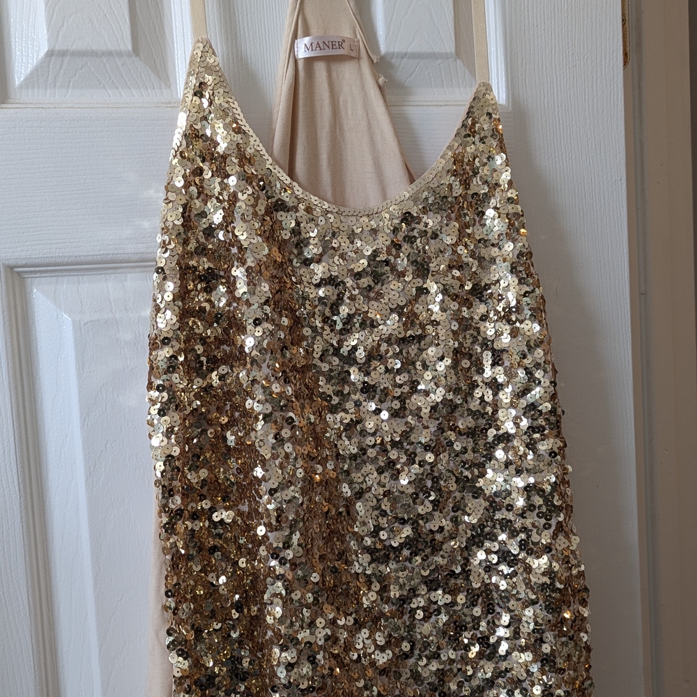 Gold Sequin Dress